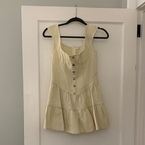 Peppermayo Beige Zip-Back Dress